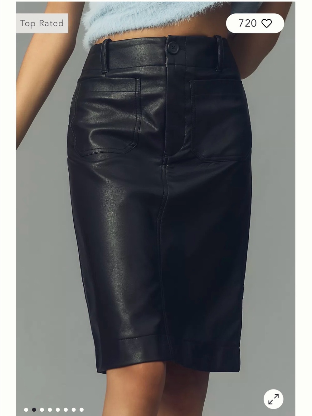 Colette Faux Leather Skirt by Maeve